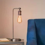 Adjustable copper table lamp