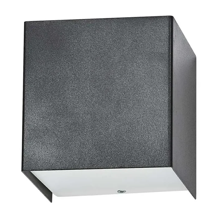 Black cube wall light for living room or hallway