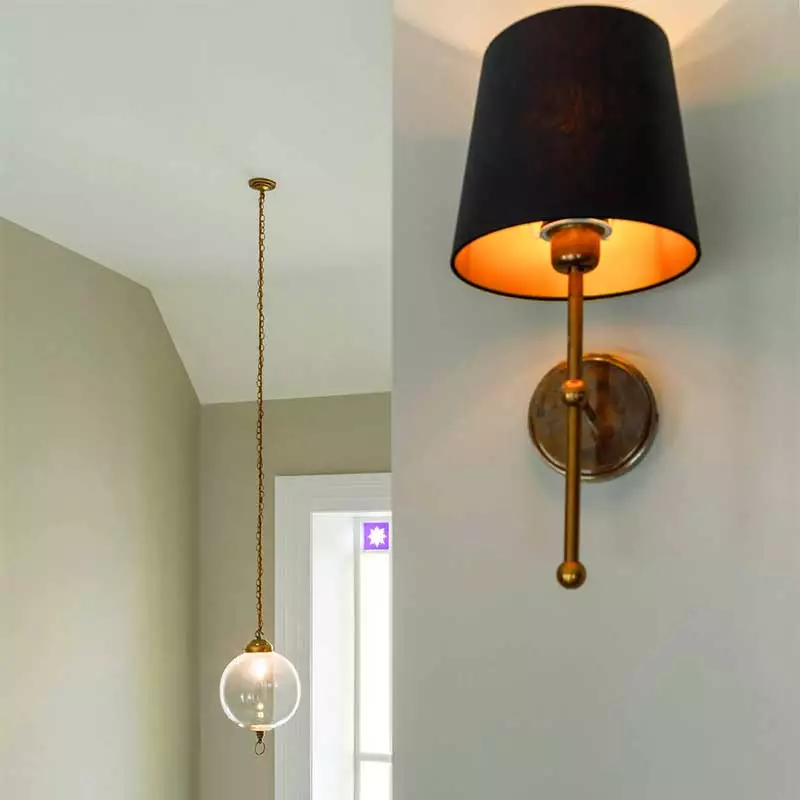 Wall Light and pendant light in Greystone lighting project