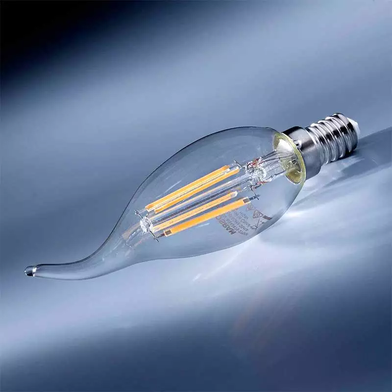 LED 4W Bent Tip Candle Light Bulb Dimmable