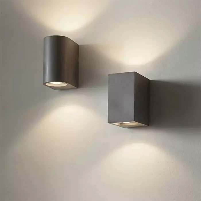 LED grey concrete wall washer light