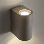 Smooth grey concrete wall washer light