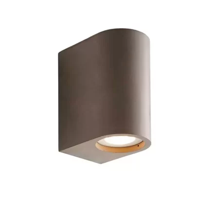 Wall washer light made from smooth grey concrete