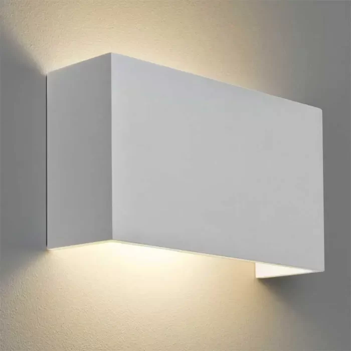 Square White Plaster Wall Washer Light
