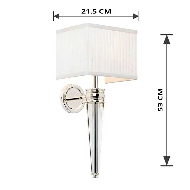 Silk shade traditional wall light specifications