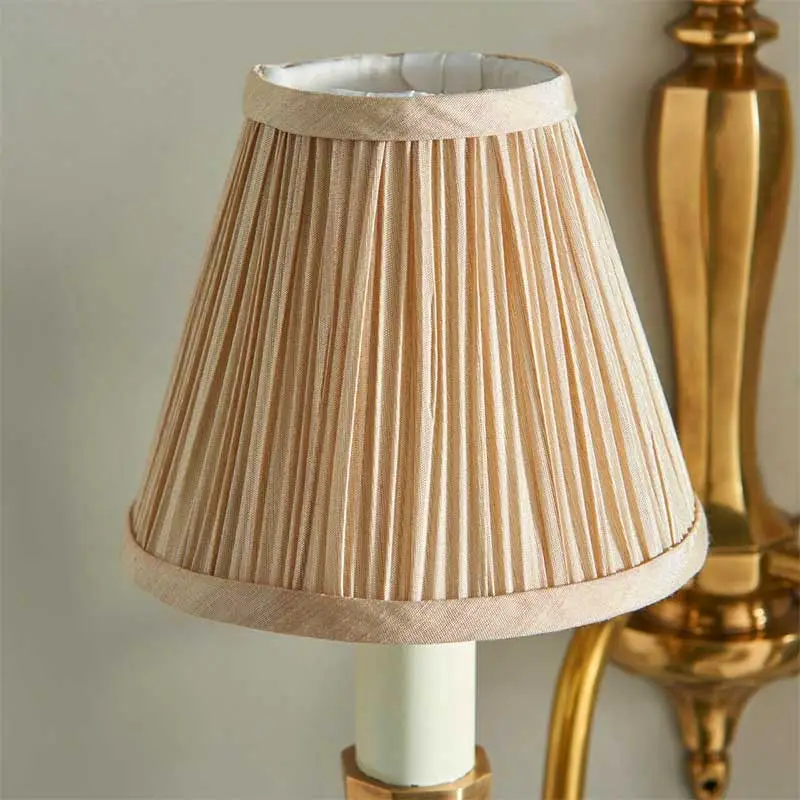 Wall Light With Twin Beige Shades