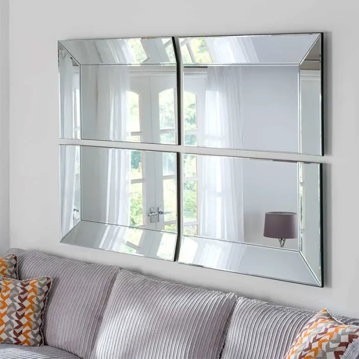 4 panel design mirror