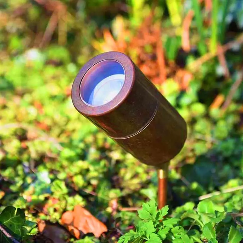 Adjustable Copper Garden Spike Light
