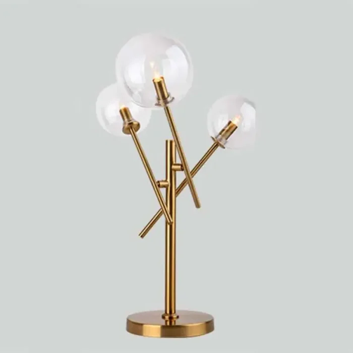 Adjustable Glass Shades Brass Table Lamp