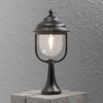 Aluminium Matt Black Pillar Light