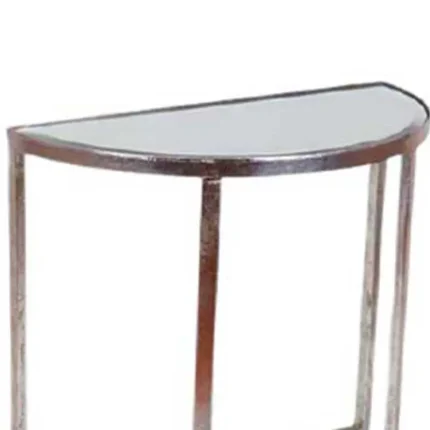 Ant Silver Half Side End Table