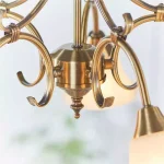 Antique Brass Chandelier Light