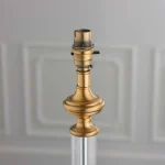 Antique Brass Clear Glass Column Lamp
