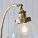 Antique Brass Clear Glass Floor Lamp