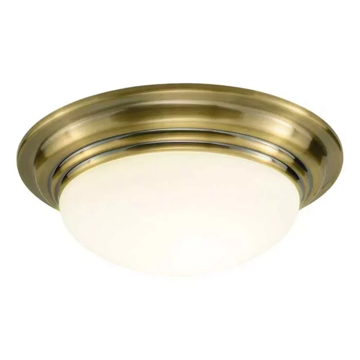 Antique Brass Large Bathroom Ceiling Light