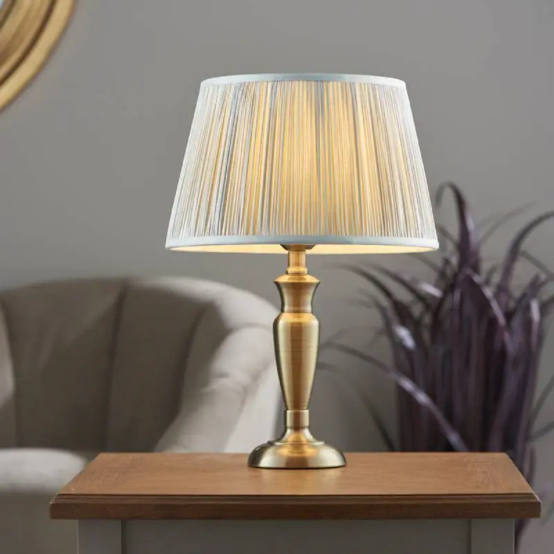 Antique Brass Small Traditional Table Lamp - Lighting and Interiors