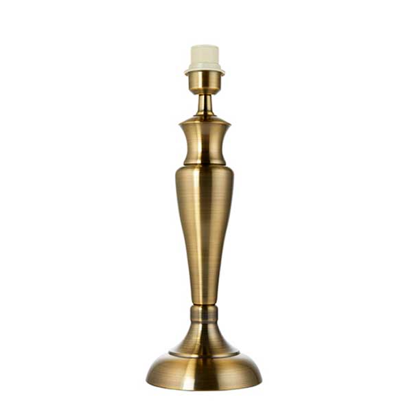Traditional table lamp in antique brass finish