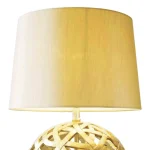 Antique Gold Silk Shade Table Lamp