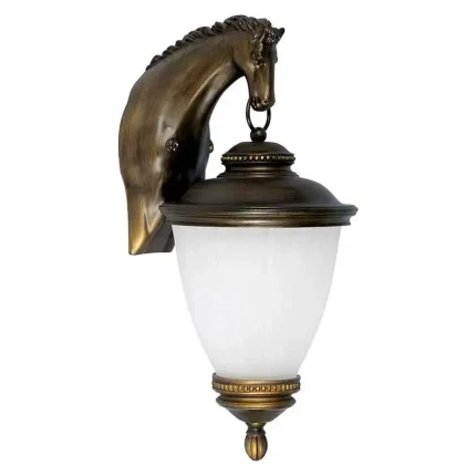 Antique Horse Traditional Outdoor Wall Light
