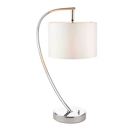 Arched Bright Nickel Table Lamp