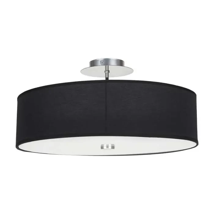 Ceiling pendant light with black shade