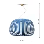 Pendant light with blue shade in 50cm size