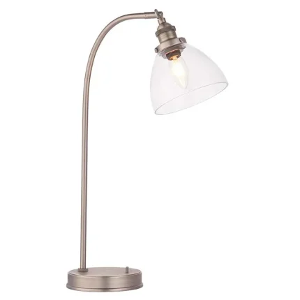 Brushed Silver Adjustable Table Lamp