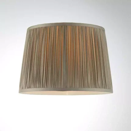 Charcoal grey silk lamp shade