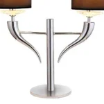 Chrome Table Lamp With Black Shades