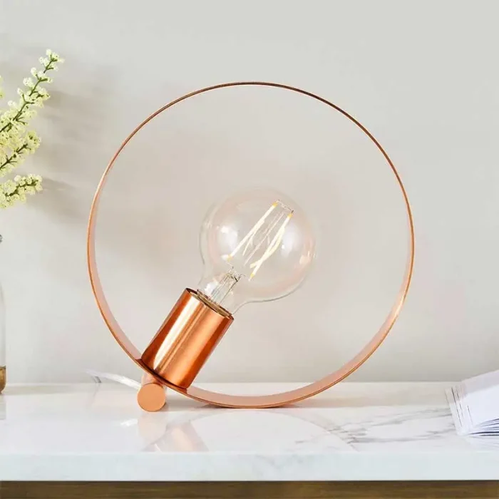 Circle Copper Table Lamp