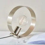 Circle Nickel Table Lamp