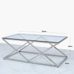 Clear Glass Coffee Table 120CM
