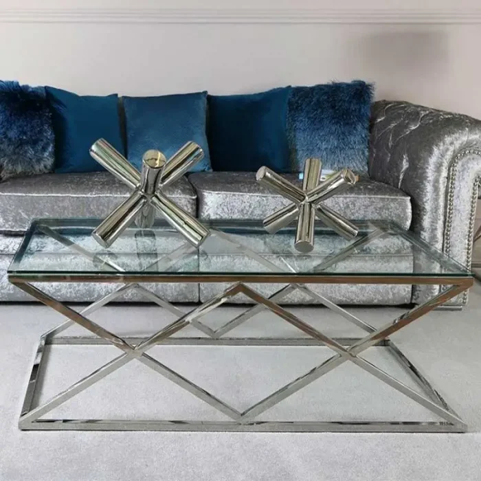 Clear Glass Coffee Table 120CM