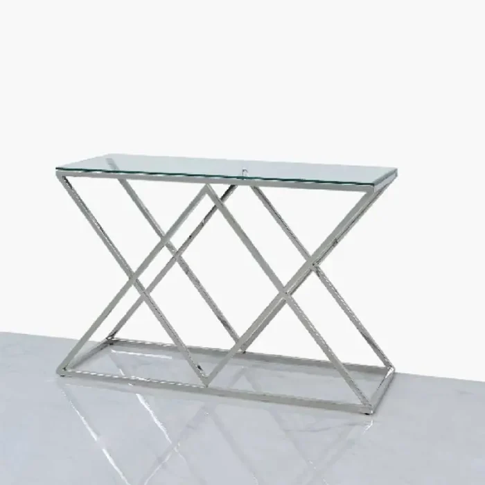 Clear Glass Console Table 120CM