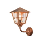 Clear Glass Copper Outdoor Wall Light