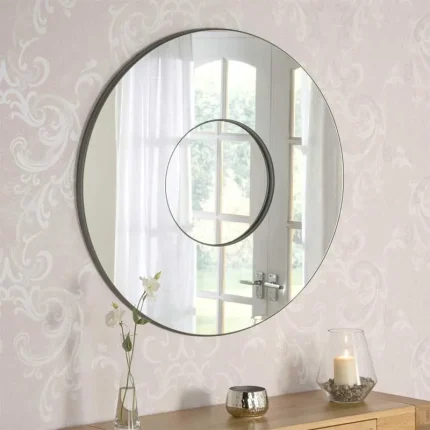 Contemporary Bevelled Circle Mirror