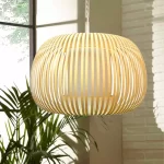 Pendant light with cream shade in 38cm size