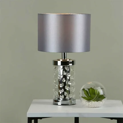 Crystal Beads Glass Base Table Lamp