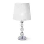 Decorative chrome table lamp for bedroom or living room