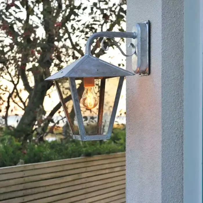 Galvanized Down Outdoor Wall Light