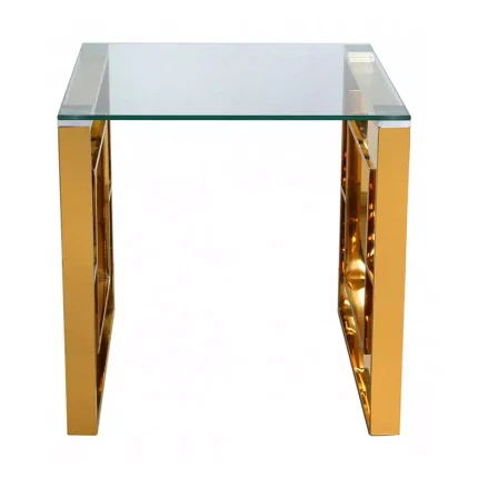 Glass Gold End Table 55 CM