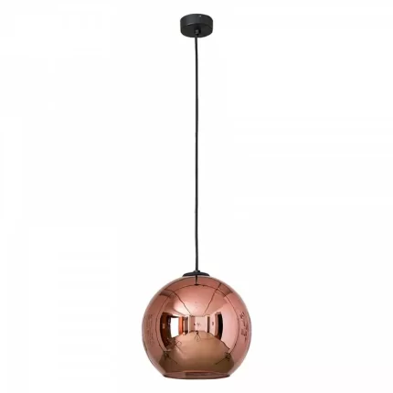 Globe pendant light in copper finish