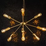 Gold Industrial Design Pendant Light