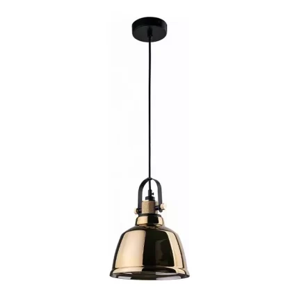 Pendant light in gold colour and brass finish