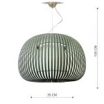 Pendant light with grey shade in 35cm size