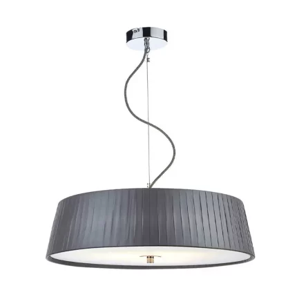 Pendant light with grey shade in 57cm size