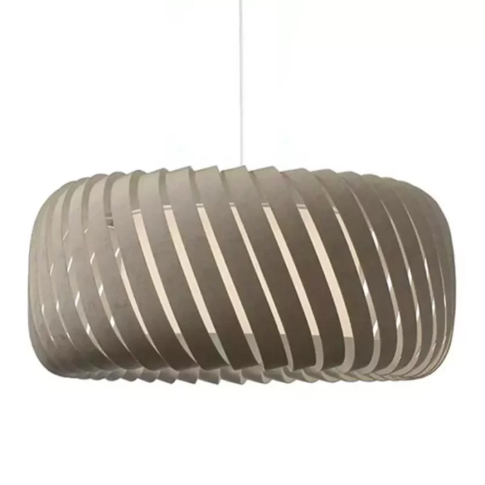 Pendant light with grey velvet shade in 57cm size