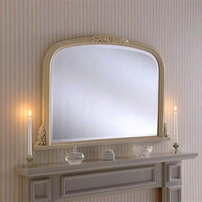 Ivory Overmantle Classic Mirror
