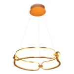 LED circle pendant light gold