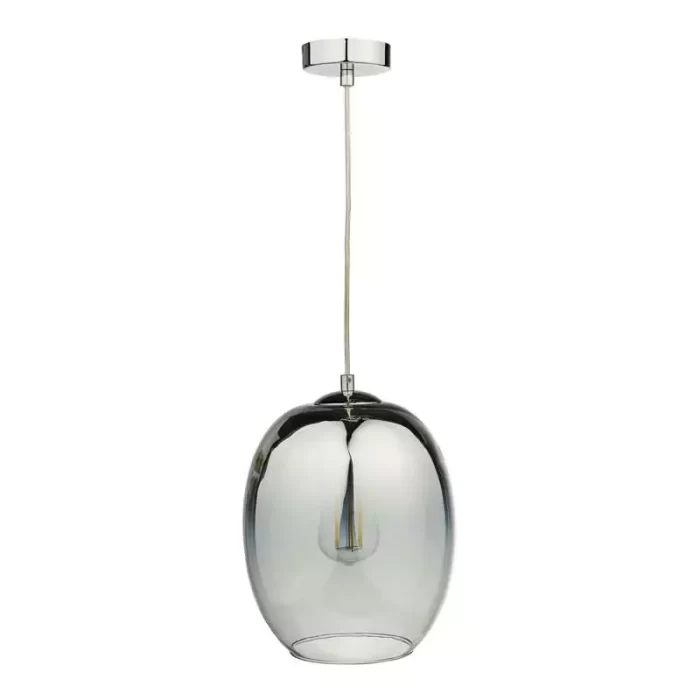 Mirrored glass pendant light in 22cm size